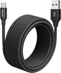 etguuds Long USB C Cable 12ft, 1-Pack, Braided USB A to USB C Charger Cable, Type C Charger Cord Fast Charging for iPhone 16 15 Series, Samsung Galaxy S25 S24 S23, Pixel, Switch and More