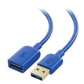 Cable Matters 2-Pack 5Gbps USB Extension Cable - 3ft, USB 3.0 Extension Cable, Male to Female USB3.0 Extender, Compatible with Webcam, VR Headset, Printer, Hard Drive, Blue