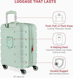 SwissGear 7366 Signature Hardside Expandable Luggage with Spinner Wheels, TSA Lock, Cup-Holder, Clearly Aqua, 3-Piece Set (19/23/27)