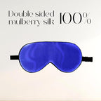 ZIMASILK 100% Natural Silk Sleep Mask Blindfold,Adjustable Super-Smooth Soft Eye Mask for Sleep with Bag(Royal Blue)