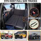 YJGF Dog Back Seat Extender for Truck,Truck Seat Cover Back Seat,Dog Hammock for Truck,Pet Seat Covers for Dogs,Hard Bottom Seat Extender for Dogs(Black,for Full Size Truck)