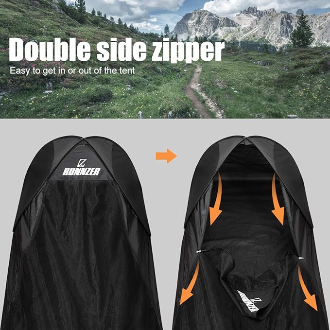 L RUNNZER Single Person Pop Up Tent, 1 Person Mosquito Net Tent
