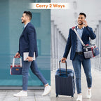 Lifewit Medium Lunch Bag, Insulated Lunch Box, Soft Cooler Cooling Tote for Adult Men Women, White and Red and Blue 12-Can (9L)