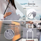 Travel Blanket, Airplane Blanket, Ultra-Soft, Warm & Lightweight, 65x40 in, Outdoor Blanket Essentials for Women, Men & Kids, Included Eye Mask, Luggage Sleeve & Backpack Clip Grey