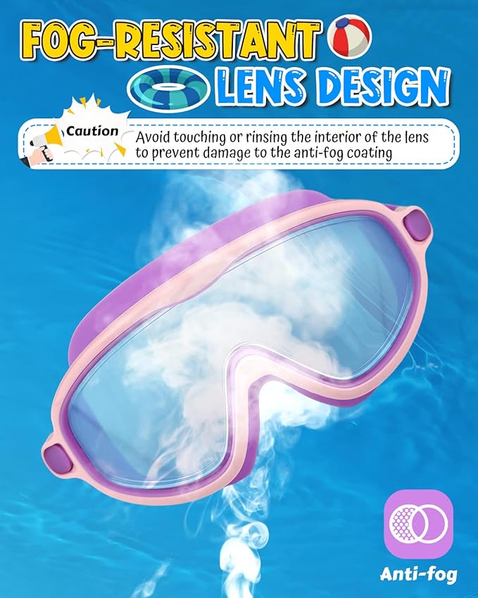 Swim Goggles 2 Pack, Wide View Anti Fog&UV Swimming Goggles for Audlt, No Leak Pool Beach Essentials for Men Women