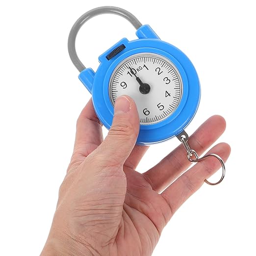 Abaodam Mini Digital Luggage Scale with Hook Portable Handheld Electronic Weighing Scale High Precision for Travel and Home Use Blue
