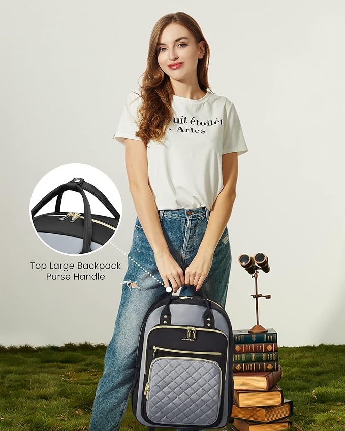 LOVEVOOK Laptop Backpack, High-Strength Tear-Resistant and Waterproof Oxford Cloth, 1.9 lbs, 30L Capacity, 17-Inch Laptop Compatible, Ergonomic Shoulder Straps, 18 Pockets