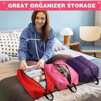 6 Pcs Travel Shoe Bags with Zipper Nylon Portable Waterproof Suitcase Shoe Organizer Packing for Golf(L,Purple)