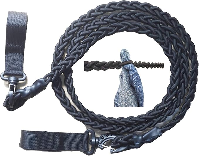Tri-Braided Cord Travel Clothes Line, Adjustable Bungee Cord Clothesline,Washing Hanging Airer Rope, for Hotel,Camping/Laundry Room,Indoor/Outdoor Usage,Dry Clothes Anywhere Without Using pegs.