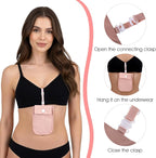 Undercover Bra Wallet, Hidden Travel Pouch with Adjustable Elastic Strap, Secret Stash Pocket for Passport, Credit Cards, Money and Valuables (Pink)