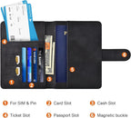 Eoehro Passport Holder for Travel Essentials, Passport Wallet Cover Case for Travel Must Haves Accessories,Passport Book Holders for Women and Men(black)