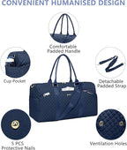 Women Weekender Travel Duffle Bag: Travel Duffel Overnight Bags with Shoe Compartment Large Carry on Tote with Toiletry Bag Weekend Traveling Yoga Gym Hospital Bag for Women with Wet Pocket Blue