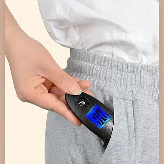 Luggage Scale Portable Digital Handheld Baggage Scale for Travel Suitcase Weight Scale with Rubber Paint 110 Pounds Battery Included (Black)
