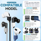 5 Pack Ultra Strong Magnetic AirPods Pro Straps, Anti-Lost Neck Cord for AirPods Pro 3 2025 ,AirPods 4th, AirPods Pro 2nd/1st, AirPod 3rd, AirPod 2nd/1st - 5 Pcs Silicone Sports Lanyard and 2 Ear Hook