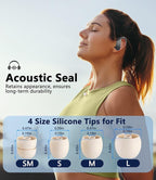 12 Pairs Replacement Ear Tips for Beats Powerbeats Pro/Flex/X Earbuds, Soft Silicone Non-Slip Earbud Accessories, Beats Replacement Tips with Cleaning Kit (Lvory White)