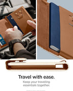 Spigen Life for Passport Card Cover Holder with RFID Blocking Technology Wallet Travel Documents Organizer Protector Accessories, SIM Card Pin Included