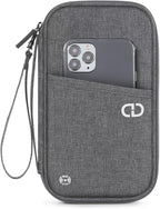 Family Passport Holder Organizer, RFID Blocking Travel Document Case, Lightweight Large Passport Cover Case Waterproof Bag Document Organizer for Women & Men