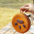 Collapsible Dog Bowls,2-in-1 Pet Bowls with Zipper Carrying Case and Carabiner Clip for Traveling Hiking Camping Walking,Brown