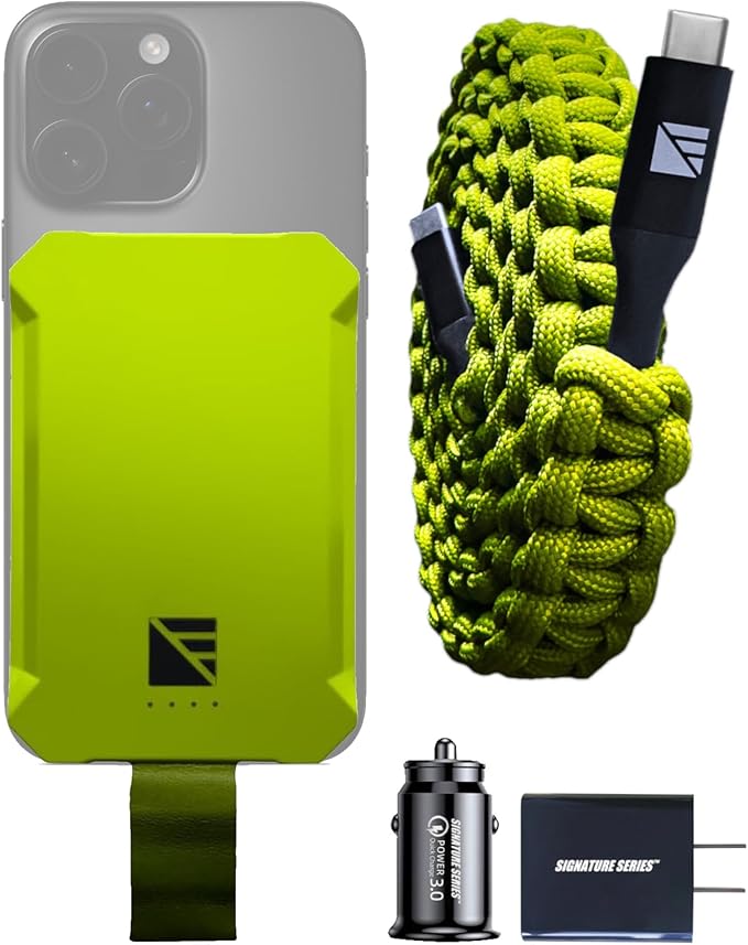 Dark Energy Poseidon Nano | Portable Magsafe Compatible Charger | Lightweight | Dark Energy USB-C 3ft Cable | Fast Charging, Durable Braided Cable and Signature Series Adapter Kit | Charge Anywhere