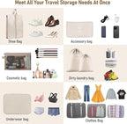 Packing Cubes for Travel-10 Set Luggage Organizer Bags for Family, Mesh Breathable Packing Cubes for Suitcases Durable Travel Essentials Bags Set