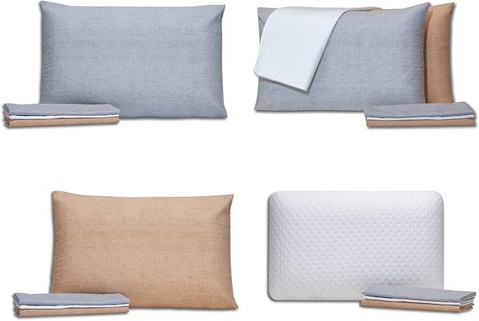 ProComf Travel and Camping Mate/Baby/Kid's/Teen's/Adult's Memory Foam Pillow (Snow White with Covers)
