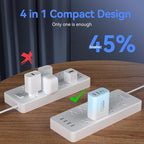 Duloch USB C Wall Fast Charger Block, 40W 4-Port Type C Chargers Fast Charging Blocks for Phone 17/16/15/14/13/12 Pro Max, Pad, Galaxy S24/23-2Pack Gradient Blue