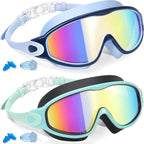 Keary 2 Pack Kids Swim Goggles for 3-15 UV Protection Anti-Fog Pool Water Swimming Goggles For Boys Girls Youth Toddler