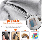 Tomkas Small Dog Cat Sling Carrier Puppy Purse Travel Wrap Soft Crossbody Pet Bag (Grey, M - Zip Pocket & Adjust Strap)