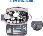 BAGSMART Toiletry Bag for Men, Travel Toiletry Organizer Dopp Kit Water-resistant Shaving Bag for Toiletries Accessories, Door Room Essentials,Beige-medium