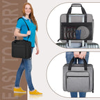 Anitor Portable Carrying Coffee Maker Travel Bag Match for Keurig K-Mini/K-Mini Plus/K-Express, Single Serve Coffee Machine Travel Bag with Padded Shoulder Straps Includes Multiple Storage Bags, Black
