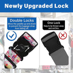 Luggage Straps for Suitcases, Travel Adjustable Belt with Quick Release Buckle, Heavy Duty Nylon Bag Packing Strap, Unique Bright Identifiers Business Travel Accessories (2 Pack) - Flamingo