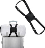 Chelmon Luggage Straps, Ajustable Elastic Bungee Belt for Suitcases, Add Extra Bag Easy and Securely for Travel (Black)