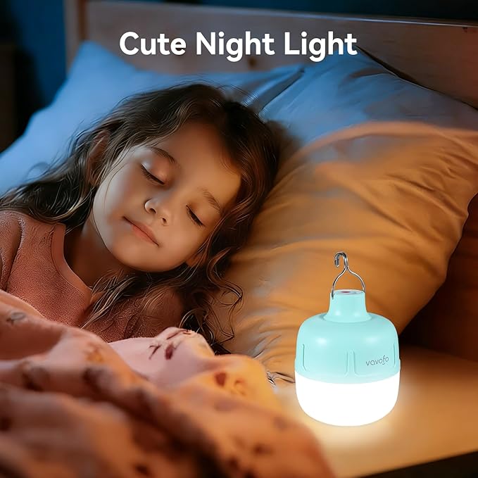 VAVOFO 20W LED Camping Lantern Rechargeable, 1200LM, 3000mAh Portable Tent Light , IP65 Waterproof Flashlight Lanterns for Outdoor ,Power Outages,Camping (Green)