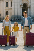 World Traveler Dejuno Jasper 3-Piece Lightweight Expandable Spinner Luggage Set - Burgundy