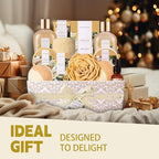 Spa Gift Baskets for Women, Spa Luxetique Spa Gifts for Women, Birthday Gifts Spa Kit, 12pc Vanilla Bath Set, Womens Self Care Mother's Day Gift