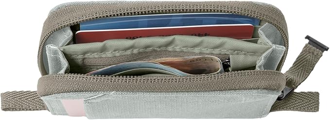 Eagle Creek Stash RFID Wallet – Slim Travel Wallet with RFID Blocking – Secure Passport, Cards & Cash – Lightweight, Water-Resistant Nylon – Zipper Closure – Unisex Design - Storm Grey
