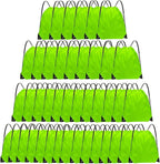 Grneric Drawstring Backpack Bulk 42 Pcs String Backpack Drawstring Bags Cinch Bag Sackpack for Men Women Gym (Light Green)