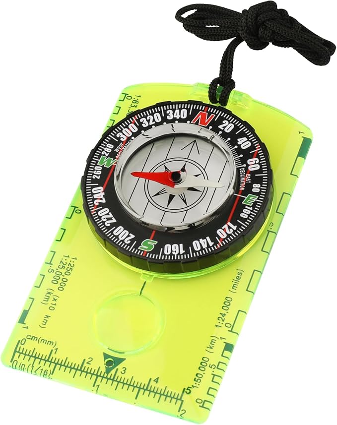 Compass Hiking Survival, Wilderness Survival Compass for Kids- Magnetic Gear Set Navigation Map- Backpacking Camping Hunting Survival