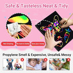ZMLM Scratch Paper Art-Crafts Gift: 2 Pack Rainbow Notebooks Supplies Toys Easter Basket Stuffers for 3 4 5 6 7 8 9 10 Years Old Girls and Boys Kids Valentine's Day Birthday Party Games (Yellow)