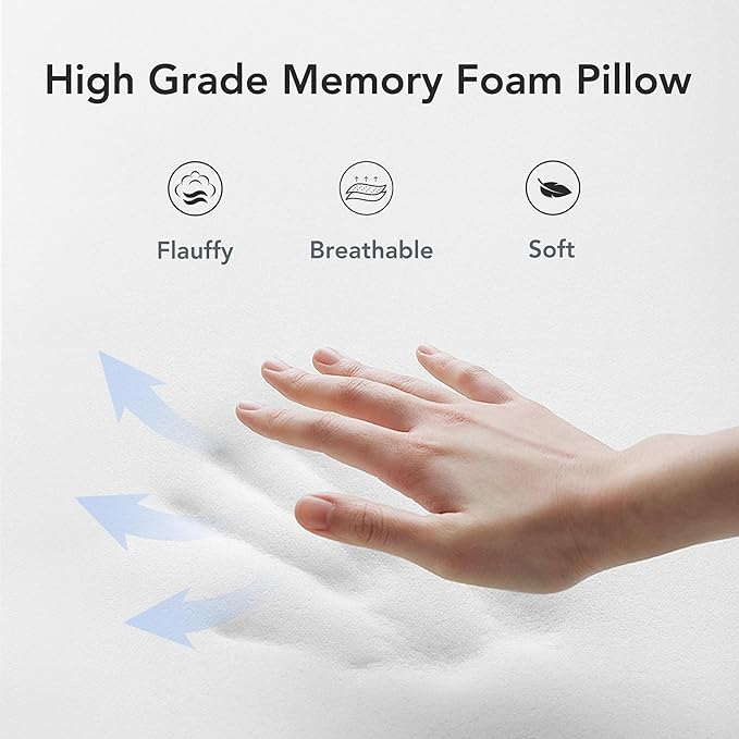 KPNEOL Travel Pillow, 100% Pure Memory Foam Travel Neck Pillow Airplane Neck Support Ergonomic Design for Traveling Suitable for Airplanes,Offices and Cars-Cooling Silk Pink