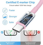 iPhone 17 16 15 Charger Fast Charging 3+3Pack Type C Charger USB C Chargers Block with 10FT Cable for iPhone Air/17/17 Plus/17 Pro/17 Pro Max/16/16 Plus/16 Pro/16 Pro Max/15/15 Pro Max/iPad Pro (Pink)
