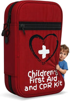 Small, First Aid and CPR Kit for children, toddler, and kids. Large Variety of Bandages to fit your childs injuries. Perfect travel first aid kit, Diaper Bag, Backpack, Car, and More. Quick and Effect