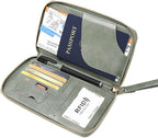 Multi-Function RFID Travel Passport Wallet with Phone Pocket - Ultimate Passport Holder for Women & Men | Holds Phones, Passports, Cash, Cards & Boarding Passes (Green)