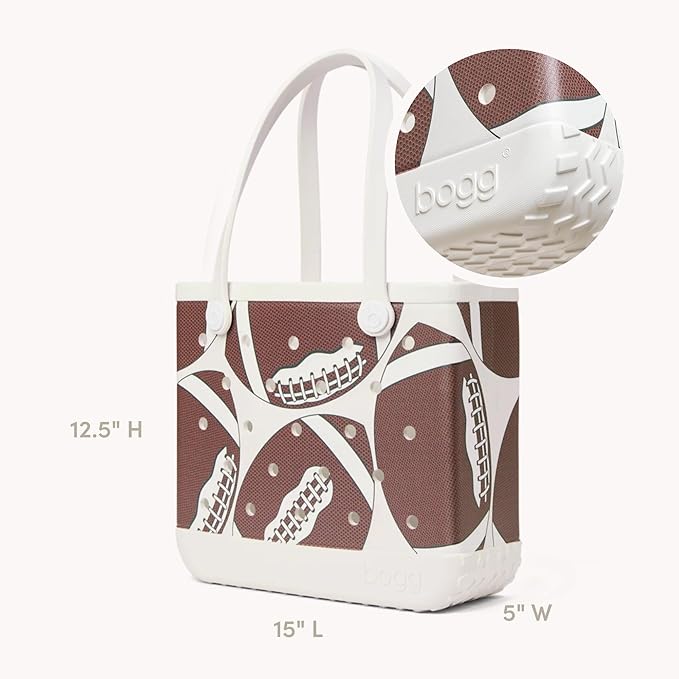 BOGG BAG Medium Tote – 15” x 12.5” x 5” – Durable, Washable, Tip-proof – Beach, Pool, Boat, Work, Sports, Tailgate, Game Day (Fair Catch)