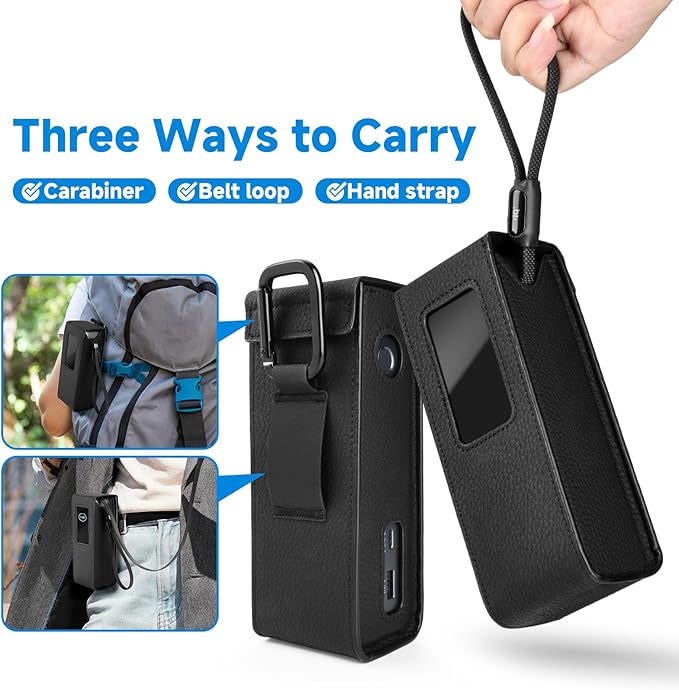 PU Leather Case for Anker 25,000mAh Laptop Power Bank, Protective Travel Case Compatible with Anker Zolo A1695 Power Bank 25K 165W Portable Charger (CASE ONLY)