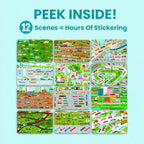Cars, Trucks, Planes & Trains 500+ Kids Sticker Book by Cupkin Fun Toddler Travel Activity Coloring and Sticker Book, Road Trip Essentials, 12 Coloring Pages + Scenes for Ages 2–8 Years
