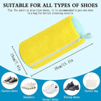 Shoe Washing Bag, Laundry Shoe Bag, Reusable Shoe Washing Bag, 360 ° Deep Cleaning,Suitable for All Shoe Types, With Self-Locking Zipper, 2-pack (Yellow)