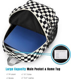 STEAMEDBUN Corduroy Kids Backpack for Boys Girls 3-8, Boys Backpack for Elementary Kindergarten - Checkered