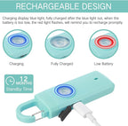 Tellegloww 6 Pcs Rechargeable Personal Safety Alarm for Women, 130db Personal Alarm Protection Keychains Loud Siren with LED Self Defense Keychain for Senior Mom Gift(Black,Pink,Blue,Snap)