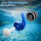 Waterproof Swimming Ear Plugs for Adults - 3 Pairs of Reusable Soft Silicone Swim Earplugs,Perfect for Surfing, Diving,Pool,Showering and Other Water Sports - Keep Water Out and Ear Protection